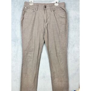 English Laundry Brixton Mens Brown Textured Straight Leg Pants 32x30 Stretch